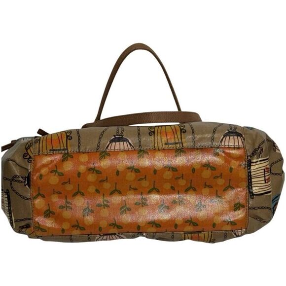 Fossil Tote Shoulder Bag Large Canvas Key Per Bird Cage - Picture 9 of 15